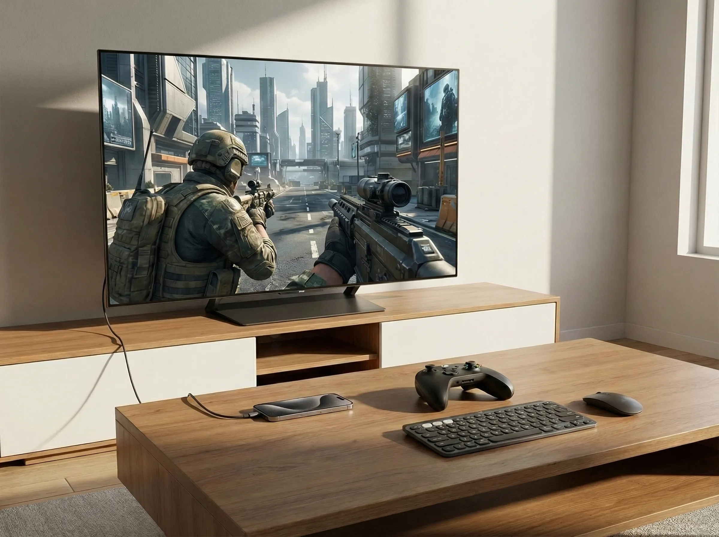 Playing FPS games with mouse and keyboard