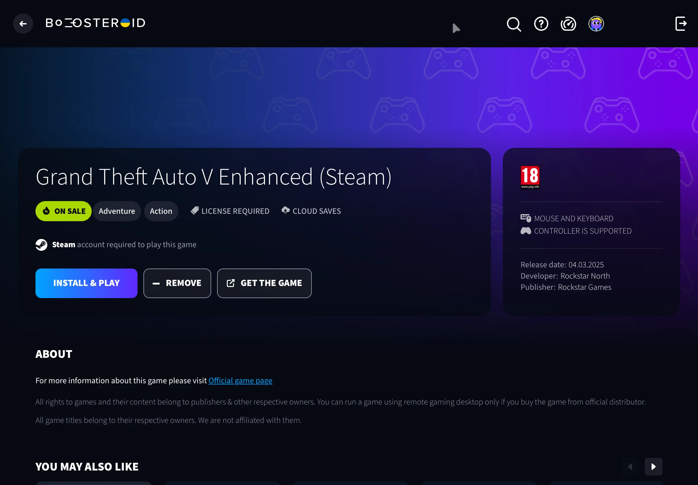 Launching GTA V on CloudGear